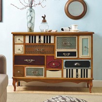 优梵艺术实木玄关柜,美式乡村创意组合玄关柜,型号:S01G0063