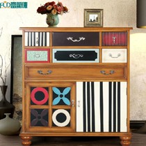 富兰德玄关柜,复古彩斗柜 ,型号FW002的美式乡村收纳柜