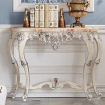 法丽莎A807实木门厅玄关柜,大理石柜面玄关柜,欧式奢华雕花玄关柜