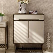 林氏木业实木玄关柜,现代简约风格设计,卯榫玄关柜型号: BA1N