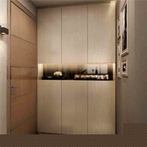 索菲亚现代简约门厅柜,客厅板式双面隔断柜,环保E0级3门玄关柜