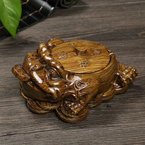 印家轩E2013办公室烟灰缸,招财蟾蜍树脂烟灰缸,浮雕做旧复古烟缸