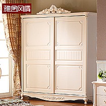 雅舍风情品牌欧式精美雕花衣柜,优质板材整体衣橱,低调奢华,更大储物空间,型号FD005