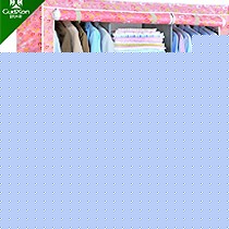 冠达星现代简约布料衣柜,大号铝合金钢管支架,防尘防潮布衣橱