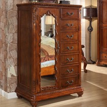 瑞福祥美式古典单门衣柜,带镜子实用多功能斗柜衣橱组合,型号H-209