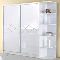 帝尚居现代简约大衣柜,钢琴烤漆推拉门型号:101393,人工镶嵌水钻转角柜