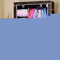 跃航无纺布现代简约衣柜,多功能多款式钢管衣柜超强储物,货号YG-02