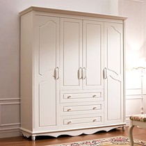 大森林家具品牌8B05#-实木衣橱,韩式田园衣柜,四门家居组装衣柜