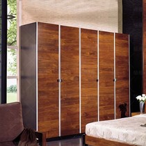 骆飞实木皮平开门衣柜组合,异国风情卧室储物柜,型号: 6A004ABC