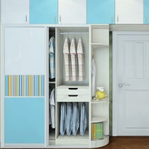 尚品宅配儿童房圆弧形衣柜定制,简约儿童卧室全套家具,型号: B22814a