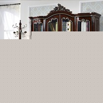 进口橡胶木实木衣帽架,欧奈思欧式描金雕花挂衣架,荷叶型金属挂钩小巧别致