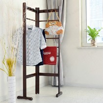 Fengze品牌桦木宜家衣帽架,可折叠创意落地晾衣架,型号FZ-919