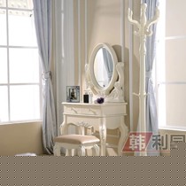 韩利园牌象牙白色衣帽架,实木落地卧室衣帽架,法式简约浪漫风格