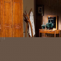 雅依格HTMG-505高品质纯实木衣帽架,新中式复古设计挂衣架,木材原色享自然生活