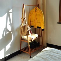 竹庭实木创意衣帽架子,卧室落地衣架鞋架,型号: ZTYMJ