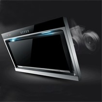 索太侧吸式不锈钢油烟机,四重油烟分离抽烟机,智能触屏式厨房电器