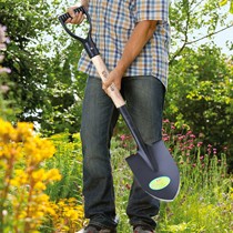 晖皇园艺户外尖头铲,D型把手农用铁质铲子,种花种树铁锹园艺工具