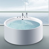 亚克力独立式浴缸,碧洋有机玻璃按摩恒温圆形浴盆,型号: BY8265