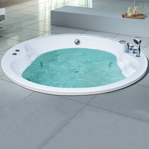 沃特玛圆形1.6米浴缸,亚克力全铜嵌入式按摩浴盆,型号: WTM-YG401
