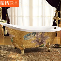 蒙特家居1.8米奢华独立浴缸,马赛克亚克力贵妃浴盆,型号MT-810J