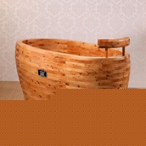 独立式1.5米椭圆形浴盆,纯实木御桶品牌高端泡澡桶,现代中式大气典雅