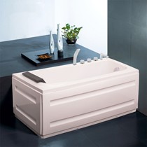 华特美长方形按摩冲浪浴缸,独立式双裙边亚克力浴缸型号: C028