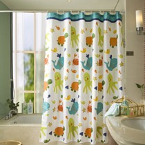 耀星加重铅块防霉超强防水浴帘,精美饰面金属气眼浴室帘,型号SE64758