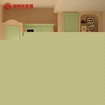 加利安现代清新一字形实木整体橱柜,浅绿色防潮板定制柜,型号: SQL696
