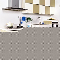 欧睿爱格U204石英石台面整体橱柜,一字型布拉格之恋系列定做橱柜