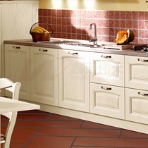 WT/鑫诺伟天白椿木L形整体橱柜,环保实木橱柜,型号: BCM13