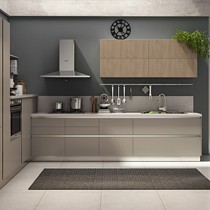 ZBOM石英石橱柜,金秋恋曲整体定制橱柜,志邦L型橱柜