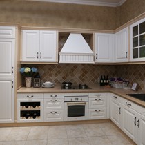 佰丽爱家E0柜体环保橱柜,多造型石英石整体橱柜,型号: LG模压001