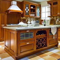 丽维家整体橱柜定做,天然石英石台面橱柜,美式风格设计抗污橱柜