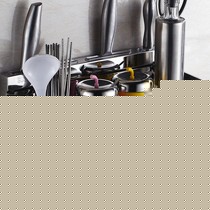 百家百饰304不锈钢多功能储物架,镜面防油防水实用耐脏刀架,筷筒碗具厨具收藏架子