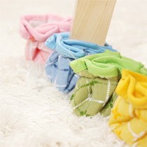 多朵皮垫桌椅脚套,韩式格子纹静音脚垫,多彩布艺桌腿套A14041501