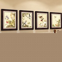 简一画廊客厅背景墙装饰画,新中式印刷挂画哑光纸画芯,货号: JY-189