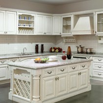 克克定制北欧象牙白整体厨房定制,KK-CG-206防潮整体吊柜地柜定做