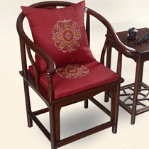 亚星中式圈椅坐垫,HZD-72绣花棉麻椅垫,古典垫子可拆卸清洗