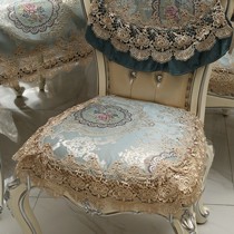 月和家思蕾丝水溶边椅垫,欧式提花布艺软饰,防滑高端餐椅垫