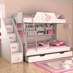 酷漫居家装品牌之kitty猫粉色上下床