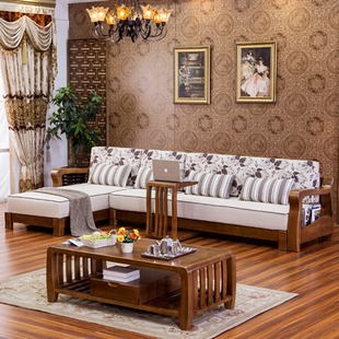 188金宝搏备用网址搭配之华宜居全实木雕花烤漆沙发，多功能储物白蜡木转角沙发，型号: k828