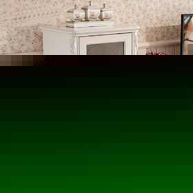 实木小酒柜单门玻璃精致雕花