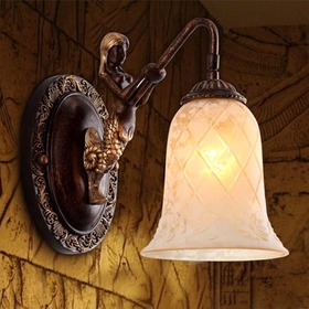 复古美人鱼壁灯