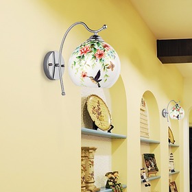 田园风手工彩绘壁灯