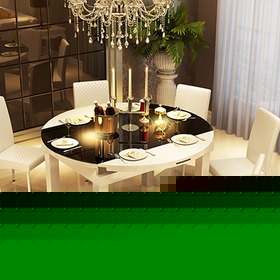 方桌伸缩变圆桌