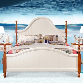 舒适稳固环保双人实木床