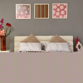 布艺植绒可拆洗榉木双人床