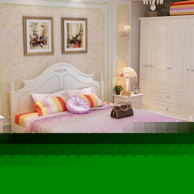 床+床头柜+床垫三件套