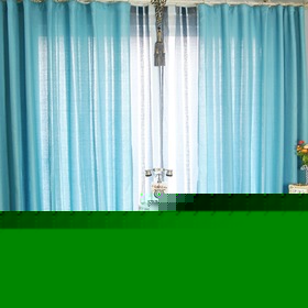 简约纯色半遮光窗帘