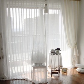 简约仿麻窗纱